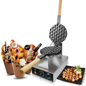 Electric 180 Degre Bubble Waffle Maker Machine