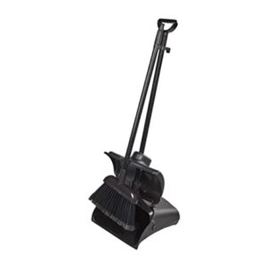 black plastic pan & broom