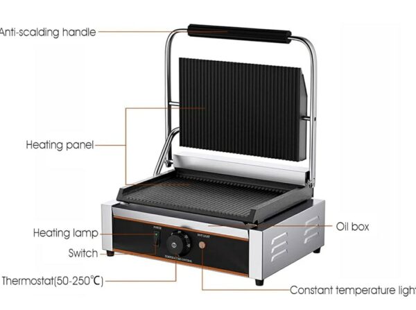 2200W Electric Commerial Sandwich Griller 811E