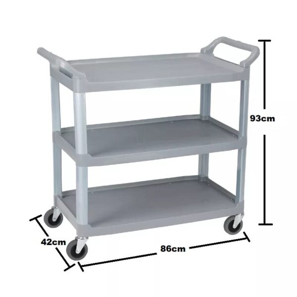 ABS FIBRE Material Based 3 Layer Service Cart Trolley (Size Big)